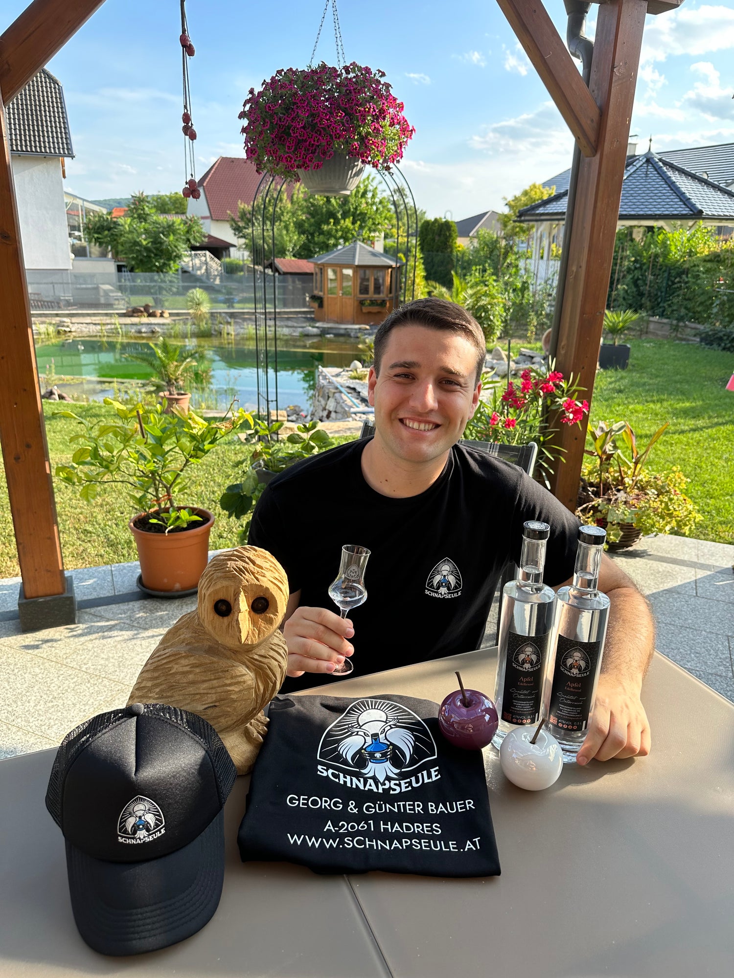 Georg Bauer Edelbrand Schnapseule Likör Apfelbrand Gin Schnaps