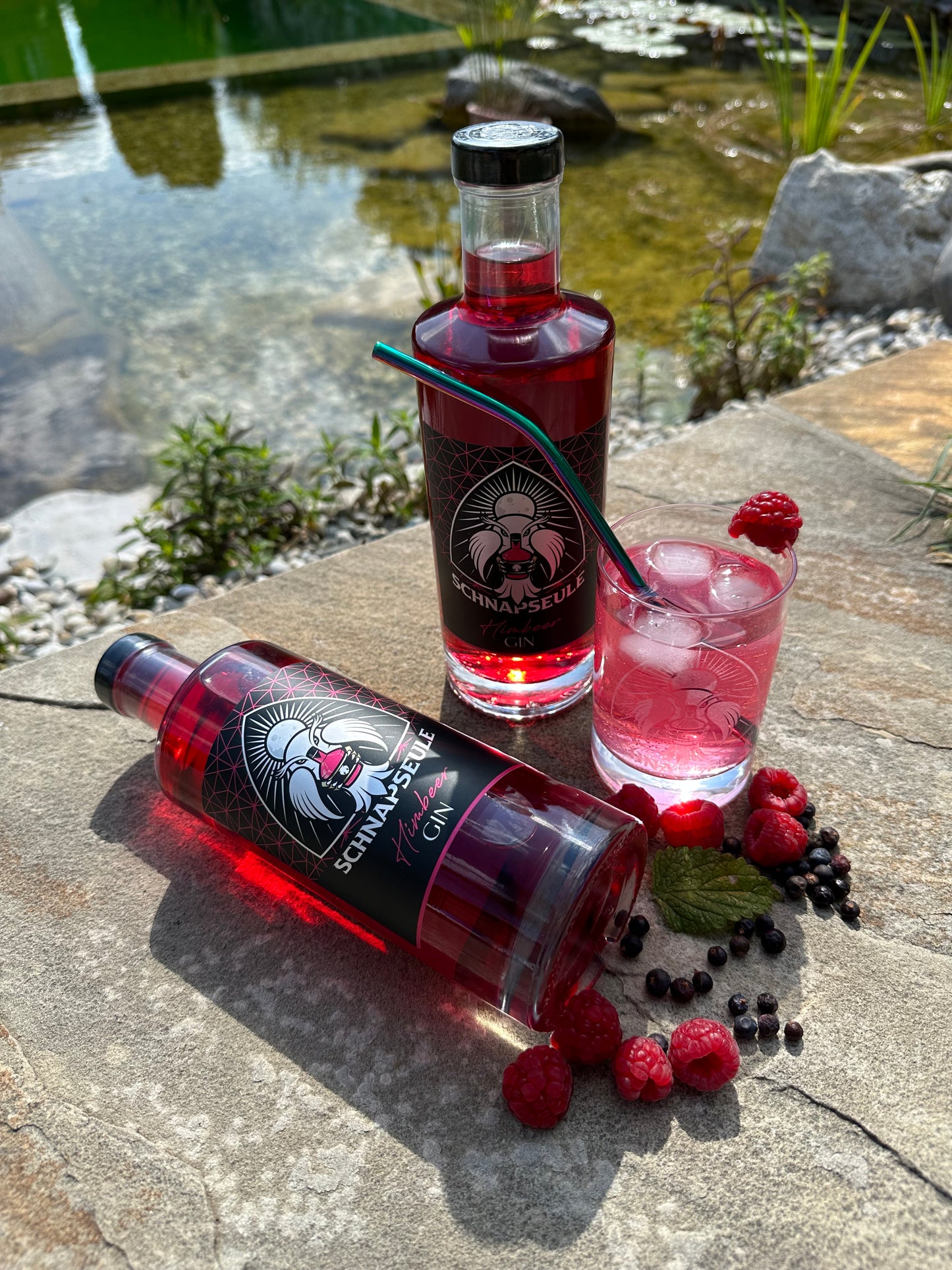 Himbeergin Himbeer Himbeere Schnapseule Gin Gintonic Schnaps Edelbrand