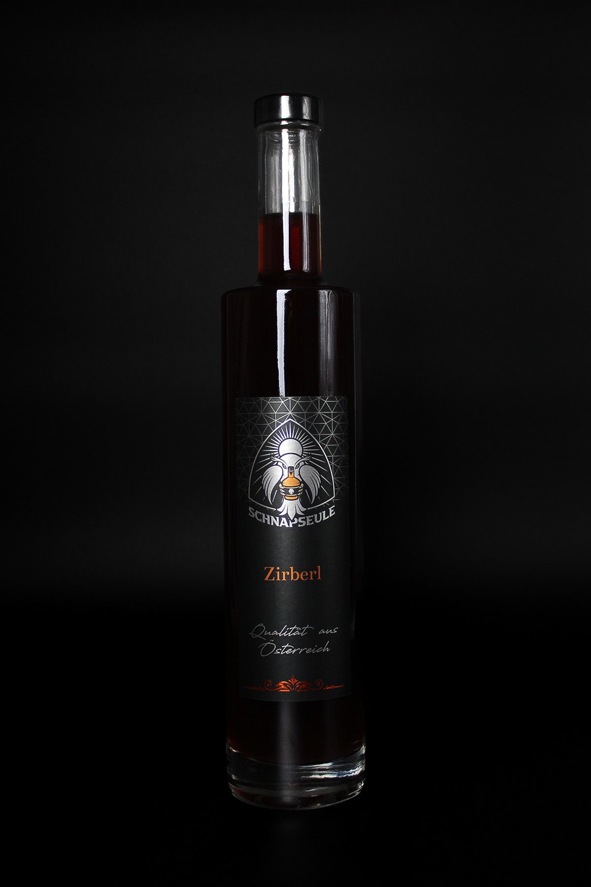 Zirbe Edelbrand Schnapseule Spirituose Schnaps