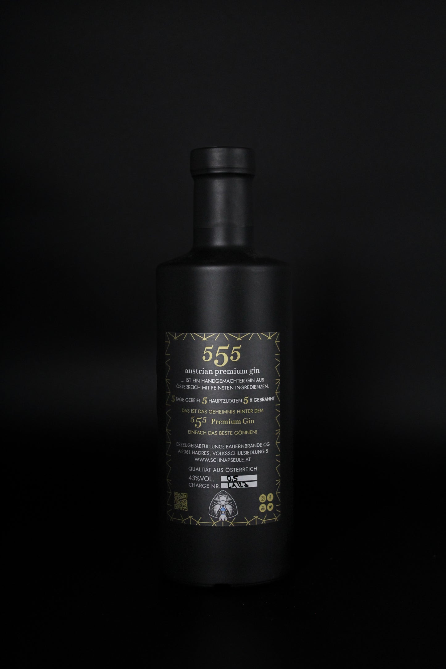 Gin 555-Gin Gintonic Schnapseule Wacholder Wacholderbeere